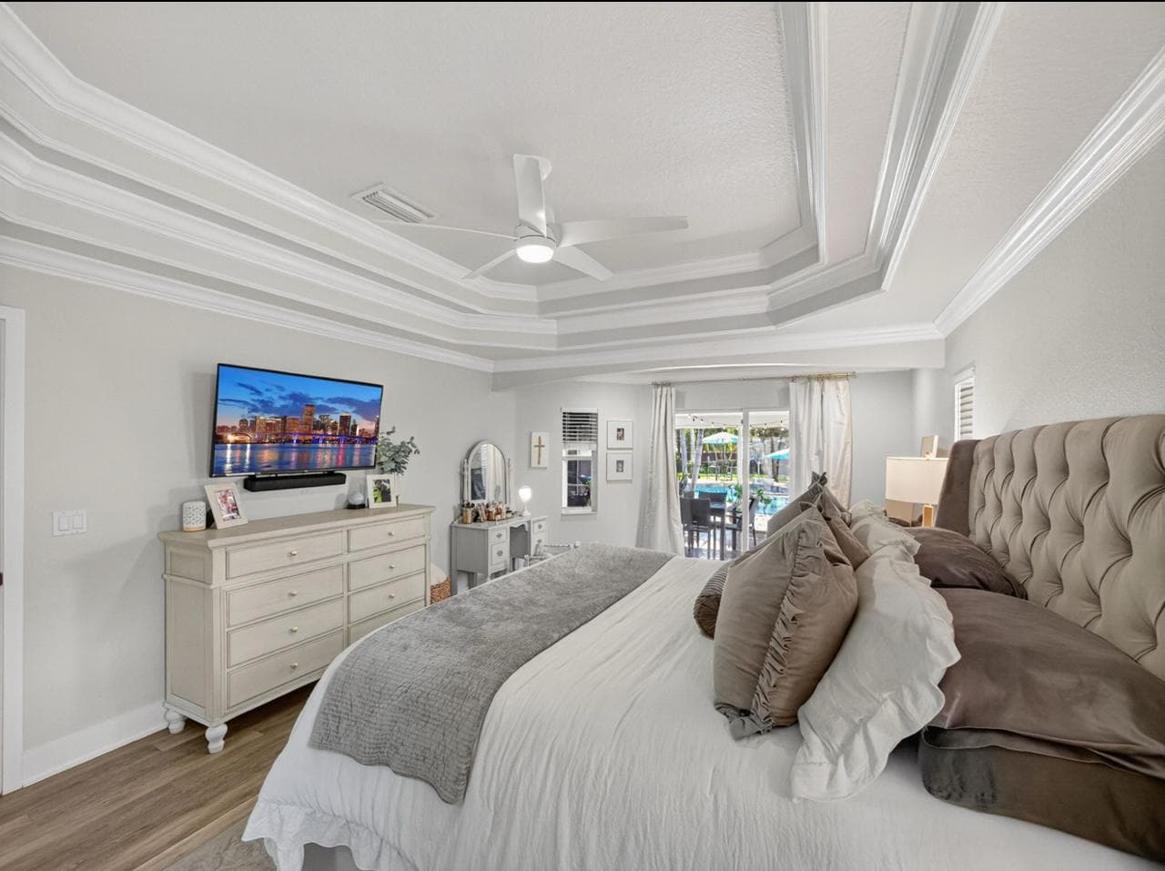 Master bedroom alternate angle with TV